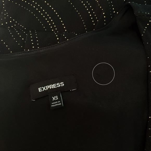 EXPRESS Black Dress with Gold Dotted Pattern - Picture 5 of 5